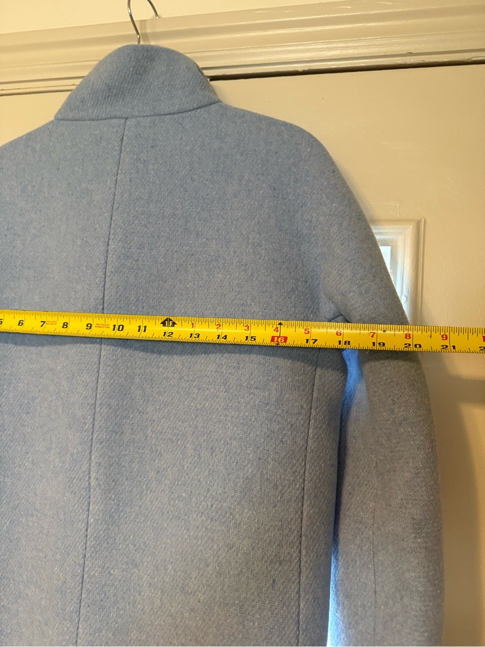 J. Crew Wool Cocoon Coat Stadium Cloth Heather Blue 2P - Picture 13 of 13
